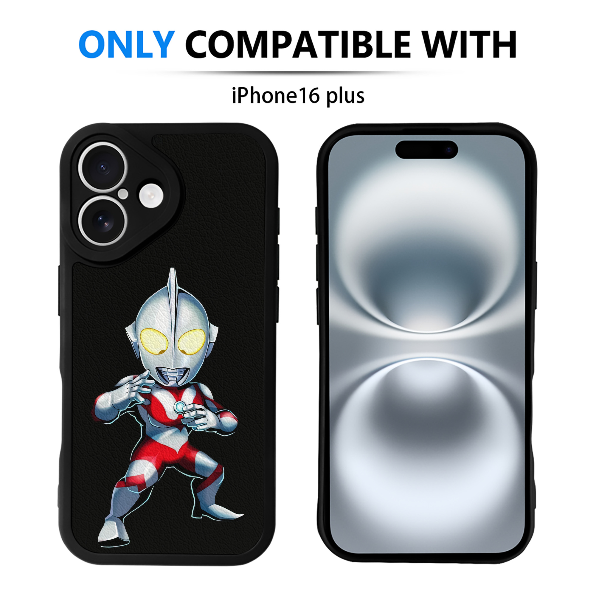 （画像用） ウルトラマン Ultraman 【iPhone 16シリーズ対応】シリコンスマホケース（レザー調） 材質：シリコン